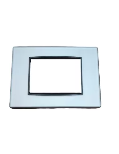 Vimar 20653.81 Plaque Classique 3 Modules Argent Miroir