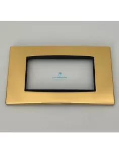 Vimar 20654.24 Placa Clásica 4 Módulos Oro Pulido