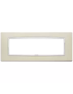 Vimar 20657.C07 Plaque Classique 7 Modules Métal Champagne