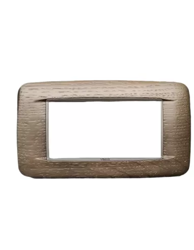 Vimar 20684.33 Round Plate 4 Modules Dark Oak