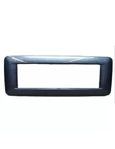 Vimar 20687.09 Placa Redonda 7 Módulos Gris Metal Atlántico