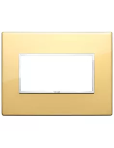 Vimar 21654 09 Plaque Eikon 4 modules en or poli