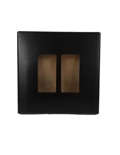 Vimar 08606.N Plaque en aluminium à 2 modules avec bouton-pression noir