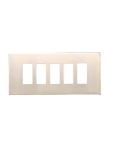 Vimar 08639 Plaque clipsable 5 places pour boîtes rectangulaires dorées série 8000