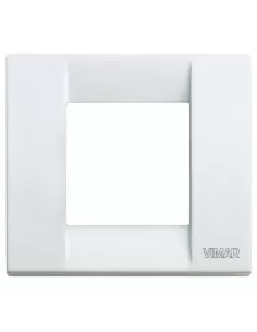 Vimar 17092.01 Idea Classic Placa Metálica Blanca 1-2 Módulos Para Cajas Redondas