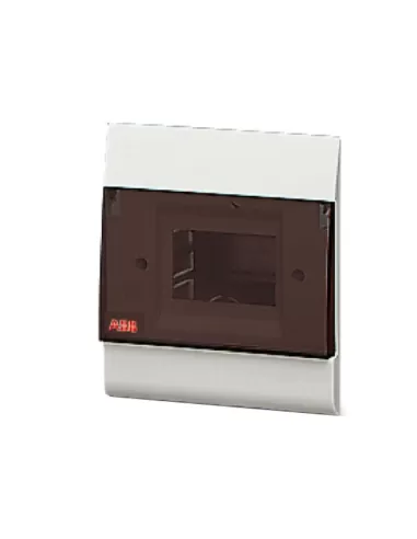 Cuadro de distribución empotrable ABB IP40 de 4 módulos con puerta ahumada 1SL2024A00