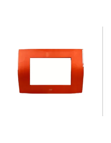 Abb 2cse0323sfp elos placca soft tecnopolimero 3 moduli rosso arizona