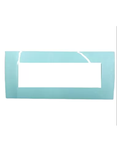 Placa de 7 módulos Abb 2csk0713ch serie transparente verde pastel