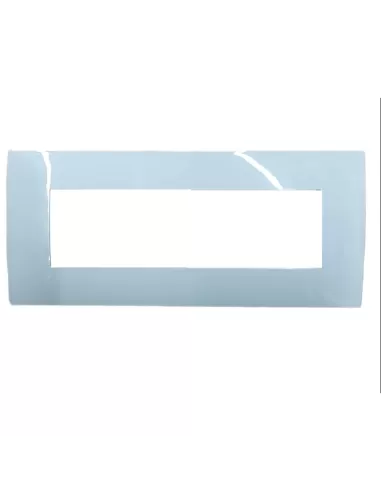 Plaque à 7 modules Abb 2csk0714ch série transparente bleu pastel