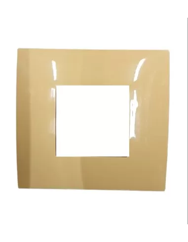 Placa de 2 módulos Abb 2csk0211ch, serie amarillo pastel claro