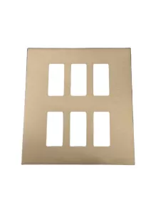 Vimar 08640.BR 8000 Series 3+3 Place Anodized Aluminum Plate