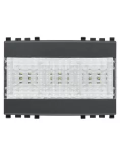 Vimar Eikon 20384 Lampe de Secours LED 3 Modules 120-230V Gris