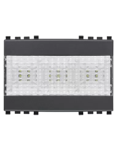 Vimar Eikon 20384 Lampe de Secours LED 3 Modules 120-230V Gris
