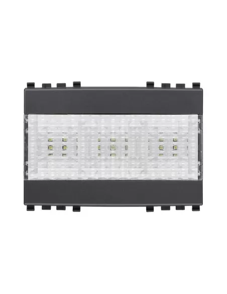Vimar Eikon 20384 Lampada Emergenza Led 3 Moduli 120-230V Grigio