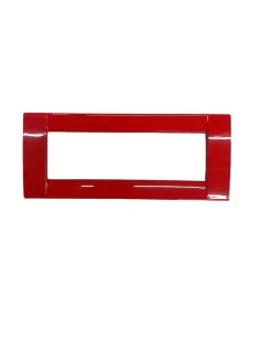 Vimar Idea 16736.04 6-Module In-Line Plate, Red