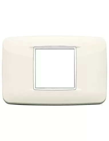 Vimar Eikon 20682.B01 Plaque Ronde 2 Modules Centraux Blanc Arctique