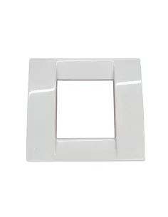 Vimar 17097.02 Platte für runde Box 2 Module Technopolymer Granitweiß Idea