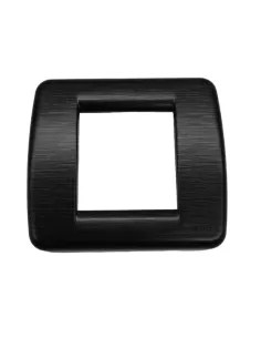 Vimar 17097.47 Placca Classica 1-2 Moduli Nero Satinato Idea Modulo Ridotto
