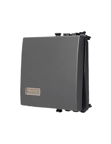 Vimar 20027 Tapa para llaves 2 módulos con difusor gris