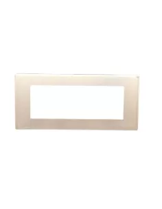 Vimar 08659 5-Module Plate Without Pre-Drillings in Aluminum Snap Gold Series 8000