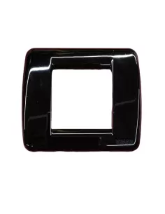 Vimar 17093.11 Round Plate 1-2 Modules Black Reduced Module