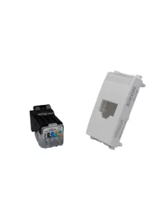 Vimar 20338.3.B RJ45 Amplificateur / Prise Tyco Cat5E UTP Blanche