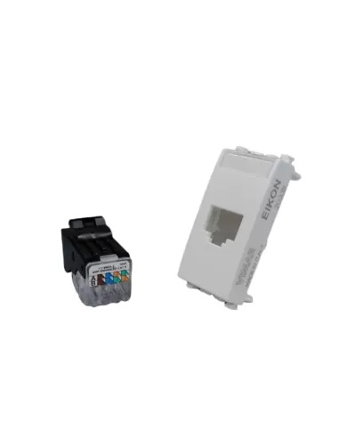 Vimar 20338.3.B Rj45 Amp/ Tyco Cat5E UTP-Buchse Weiß