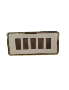 Vimar 08639.I.21 Placa 5 Módulos Resina Snap Marfil Oro
