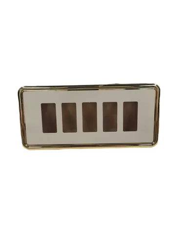Vimar 08639.I.21 Platte 5 Module Harz Snap Elfenbein Gold