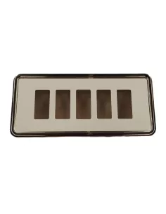Vimar 08639.I.22 Placa 5 Orificios Resina Bronce Marfil