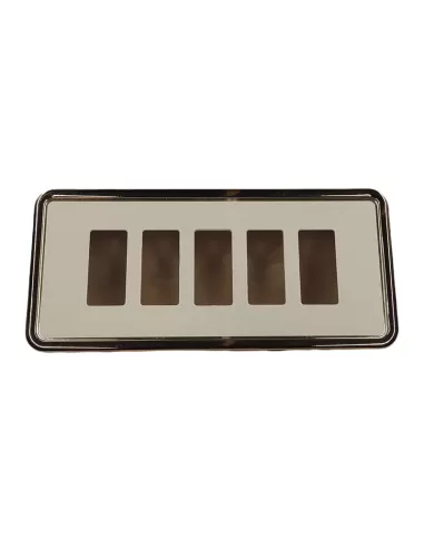 Vimar 08639.I.22 Placa 5 Orificios Resina Bronce Marfil