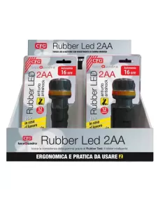 Lampe torche LED en caoutchouc Cfg el023, blister 2AA