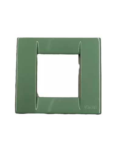 Vimar 17092.08 Plaque 1-2 modules avec application Sage Green Vimar Idea Module réduit