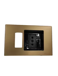 Vimar 08691.Br Enchufe para linterna con placa de bronce 1 orificio para dispositivos de la serie 8000