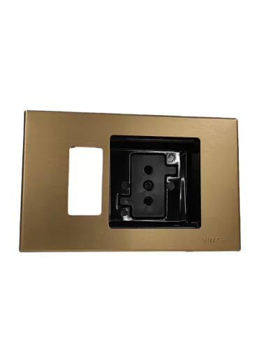 Vimar 08691.Br Douille pour lampe de poche avec plaque en bronze 1 trou pour appareils série 8000