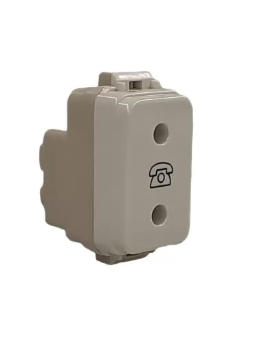 Vimar 10111 Prise 2X10A 250V Téléphone (Alvéoles Encastrées)
