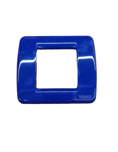 Vimar 17093.12 Round Plate 1-2 Modules Met Cobalt Blue
