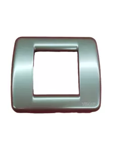 Vimar 17093.29 Round Plate 1-2 Modules Metal Petrol Metallic