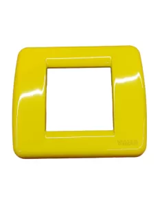 Vimar 17093.02 Round Plate 1-2 Modules Yellow