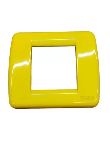 Vimar 17093.02 Round Plate 1-2 Modules Yellow