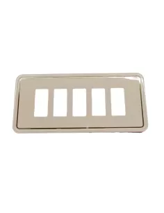 Vimar 08639.I.15 5-Hole Plate for Rectangular Ivory Boxes