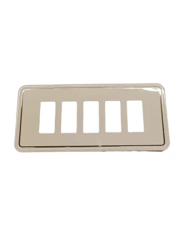 Vimar 08639.I.15 Plaque 5 trous pour boîtes rectangulaires ivoire