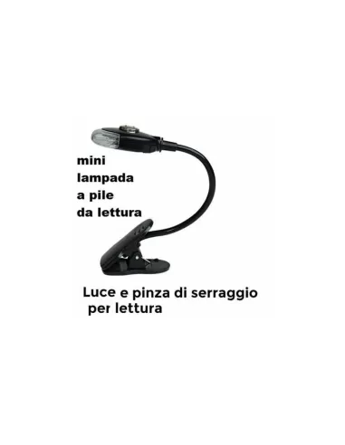 Lampe de lecture LED Cfg e050 avec clip pour piles