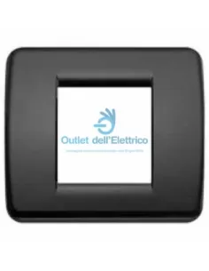 Vimar Idea 17098.D.16 Placca Rond� 1/2 Moduli Silk Nero