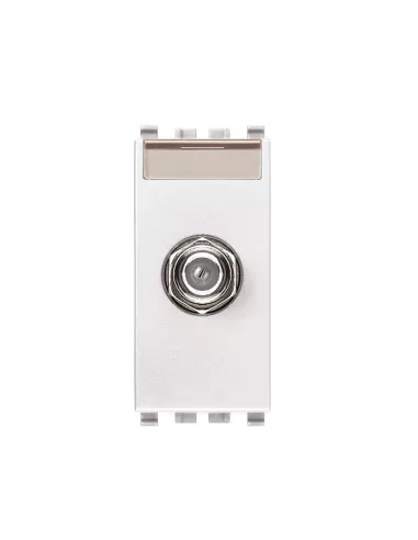 Vimar 20318.B Prise coaxiale femelle type F blanche Eikon