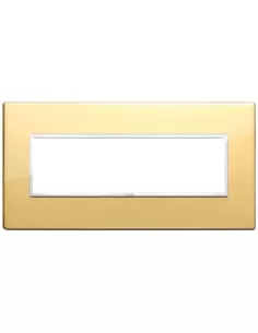 Vimar 21657.09 7-Modul-Platte in Evo-Gold poliert