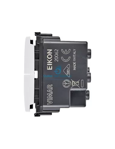 Vimar 20062.B Two Interlocked Buttons No+No 10A White