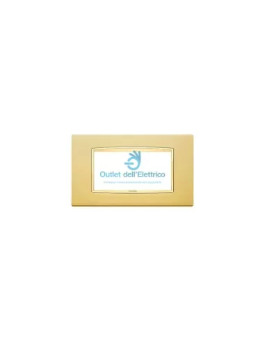 Vimar 20654.G21 Classic 4-module plate in satin gold
