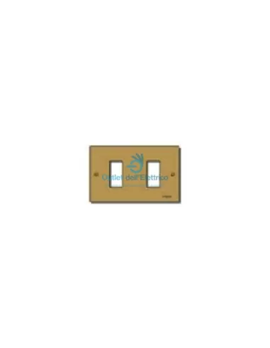 Vimar 08536.BR Placa Bronce 2 Orificios para Cajas Rectangulares