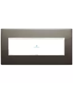 Vimar 21657.06 7-module plate, Sapphire Black Evo